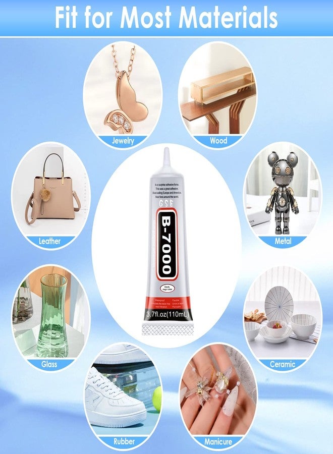Cludoo B7000 Rhinestones Glue for Crafts, 110ML Glue of Diamond Jewelry 3.7fl.oz Clear B-7000 Super Jewelry Glue Transparent Industrial Adhesive for Fabric Phone Repair Jewelery Making Crystal Gem - Image 4